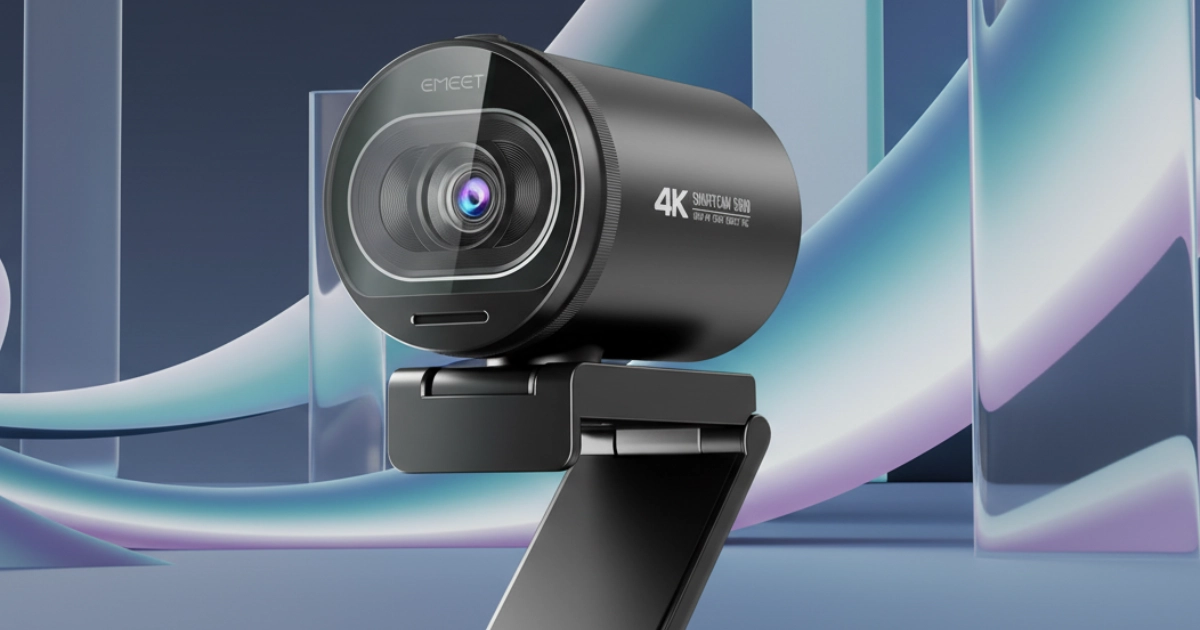 EMEET S600 webcam 4K para streaming e home office