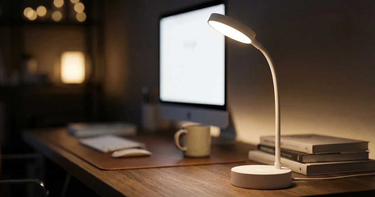 Luminária LED touch recarregável USB para home office mesa de trabalho