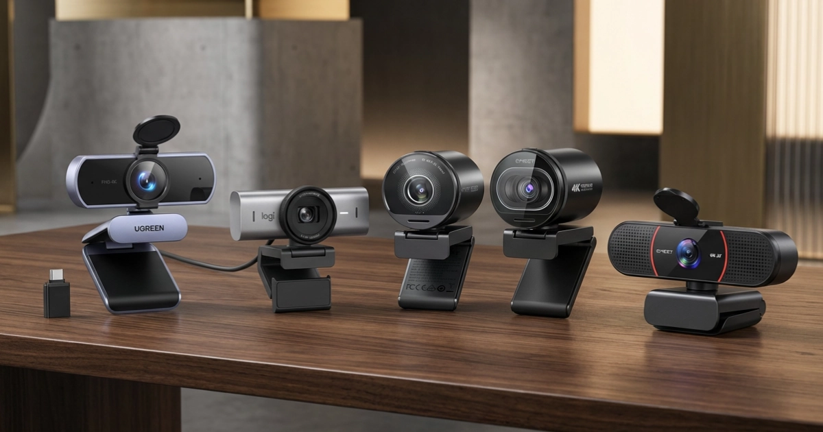 Melhores webcams 4K para home office 2026 — guia completo
