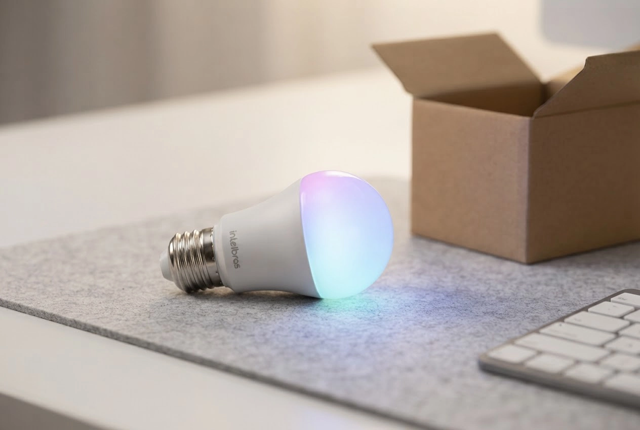 Lâmpada inteligente Intelbras RGB com bocal E27